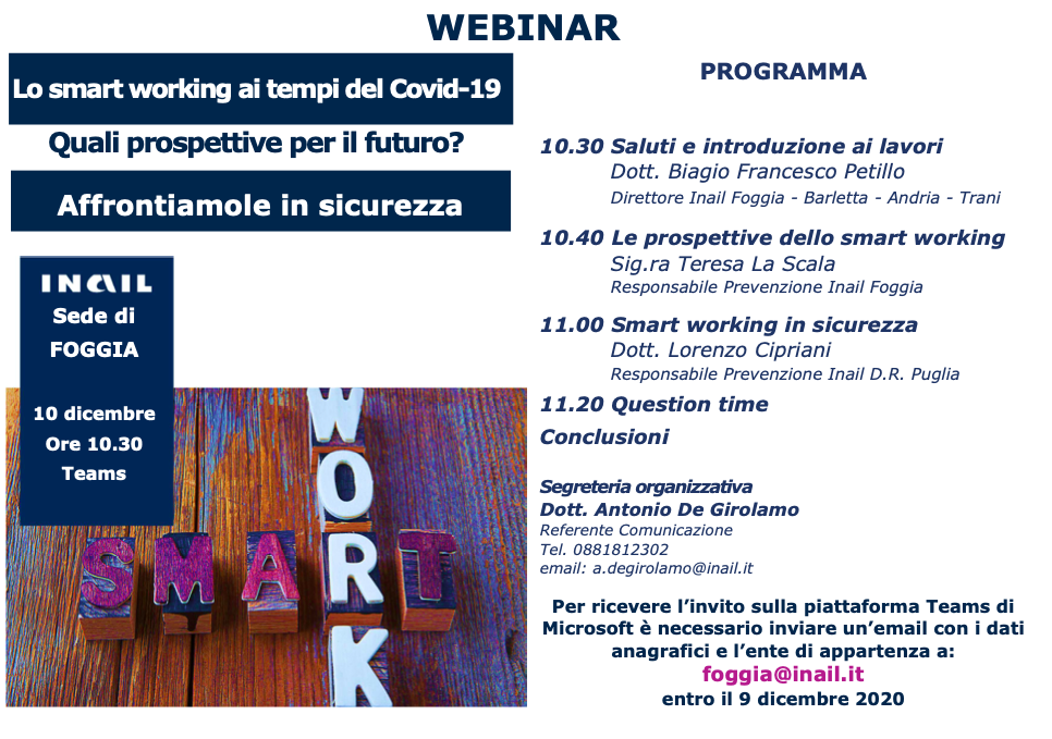 Lo smartworking ai tempi del Covid-19